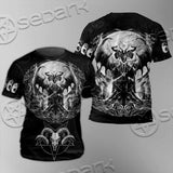 Baphomet Goat Head Hand Drawn SED-1120 Unisex T-shirt