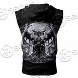 Baphomet Goat Head Hand Drawn SED-1120 Zip Sleeveless Hoodie
