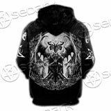 Baphomet Goat Head Hand Drawn SED-1120 Hoodie & Zip Hoodie Raglan