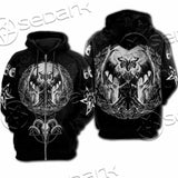 Baphomet Goat Head Hand Drawn SED-1120 Hoodie & Zip Hoodie Raglan