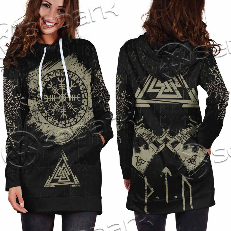 Viking Celtic Sacral Symbol. SED-1121 Hoodie Dress