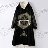 Viking Celtic Sacral Symbol. SED-1121 Oversized Sherpa Blanket Hoodie