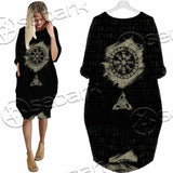 Viking Celtic Sacral Symbol. SED-1121 Batwing Pocket Dress
