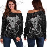 Triple Horn Of Odin SED-1127 Off Shoulder Sweaters