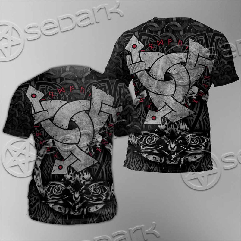 Triple Horn Of Odin SED-1127 Unisex T-shirt