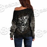 Nordic Rune Viking Odin Mjolnir SED-1129 Off Shoulder Sweaters