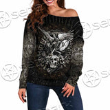 Nordic Rune Viking Odin Mjolnir SED-1129 Off Shoulder Sweaters