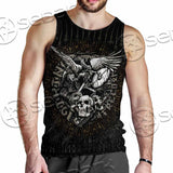 Nordic Rune Viking Odin Mjolnir SED-1129 Men Tank-tops