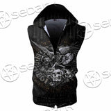 Nordic Rune Viking Odin Mjolnir SED-1129 Zip Sleeveless Hoodie