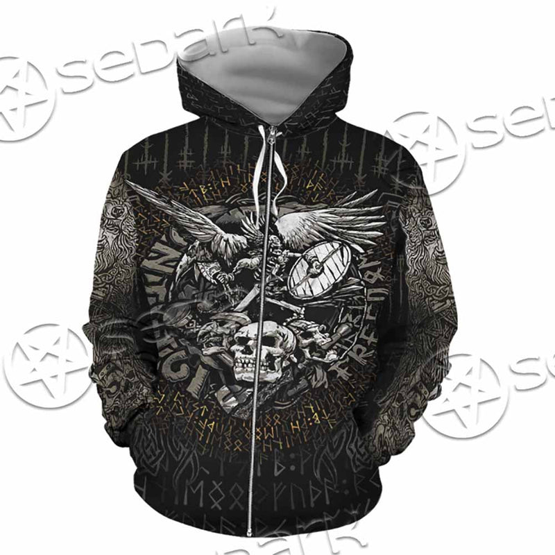 Nordic Rune Viking Odin Mjolnir SED-1129 Hoodie & Zip Hoodie
