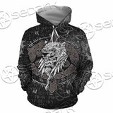 Odin Viking Warrior On A Runic SED-1130 Hoodie & Zip Hoodie