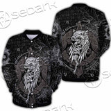 Odin Viking Warrior On A Runic SED-1130 Button Jacket