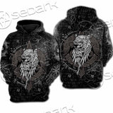 Odin Viking Warrior On A Runic SED-1130 Hoodie & Zip Hoodie Raglan