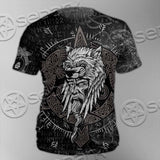 Odin Viking Warrior On A Runic SED-1130 Unisex T-shirt