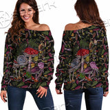 Gothic Woodland Mushroom SED-1131 Off Shoulder Sweaters