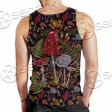 Gothic Mushrooms Seamless Pattern SED-1132 Men Tank-tops