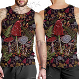 Gothic Mushrooms Seamless Pattern SED-1132 Men Tank-tops