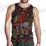 Gothic Mushrooms Seamless Pattern SED-1132 Men Tank-tops