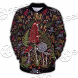 Gothic Mushrooms Seamless Pattern SED-1132 Button Jacket