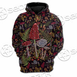 Gothic Mushrooms Seamless Pattern SED-1132 Hoodie & Zip Hoodie Raglan