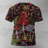 Gothic Mushrooms Seamless Pattern SED-1132 Unisex T-shirt