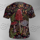 Gothic Mushrooms Seamless Pattern SED-1132 Unisex T-shirt