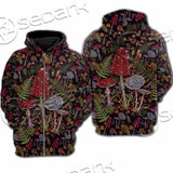 Gothic Mushrooms Seamless Pattern SED-1132 Hoodie & Zip Hoodie Raglan