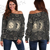 Sun And A Crescent Moon SED-1133 Off Shoulder Sweaters