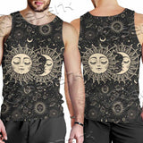 Sun And A Crescent Moon SED-1133 Men Tank-tops