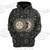 Sun And A Crescent Moon SED-1133 Hoodie & Zip Hoodie Raglan