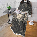 Sun And A Crescent Moon SED-1133 Sleeved Blanket