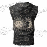 Sun And A Crescent Moon SED-1133 Zip Sleeveless Hoodie