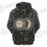 Sun And A Crescent Moon SED-1133 Hoodie & Zip Hoodie Raglan