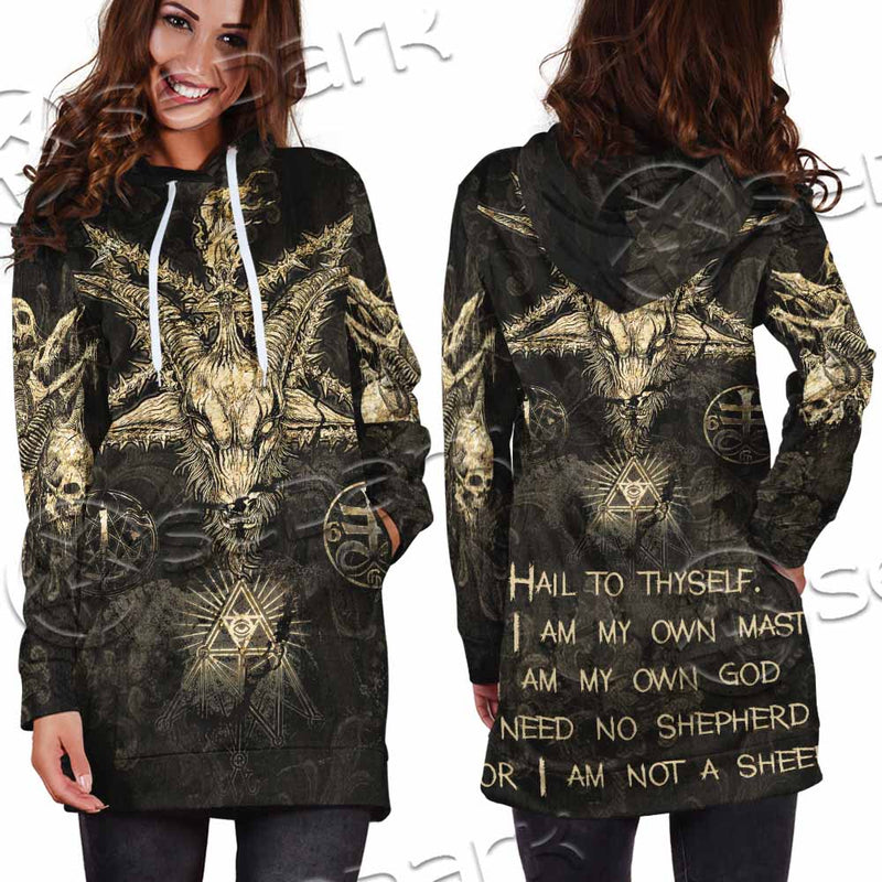 Satanic Baphomet SED-1134 Hoodie Dress