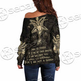 Satanic Baphomet SED-1134 Off Shoulder Sweaters