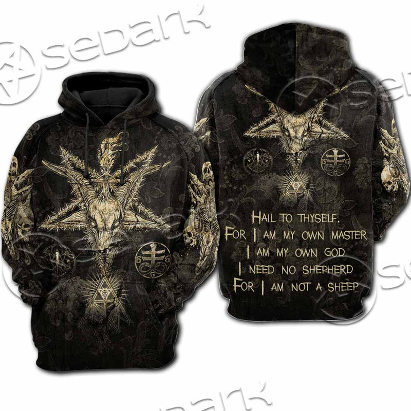 Satanic Baphomet SED-1134 Hoodie & Zip Hoodie Raglan