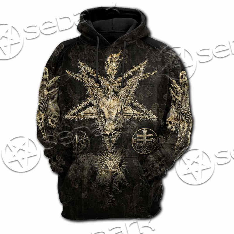 Satanic Baphomet SED-1134 Hoodie & Zip Hoodie Raglan