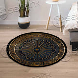 Set Of Old Norse Runes Circles SED-1136 Round Carpet