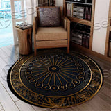 Set Of Old Norse Runes Circles SED-1136 Round Carpet