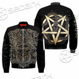 Gold Pentagram Symbol Wrapped By Snake SED-1137 Jacket