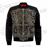 Gold Pentagram Symbol Wrapped By Snake SED-1137 Jacket