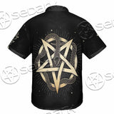 Gold Pentagram Symbol Wrapped By Snake SED-1137 Shirt Allover