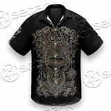 Gold Pentagram Symbol Wrapped By Snake SED-1137 Shirt Allover