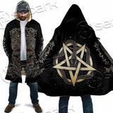 Gold Pentagram Symbol Wrapped By Snake SED-1137 Cloak
