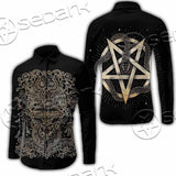 Gold Pentagram Symbol Wrapped By Snake SED-1137 Shirt Allover
