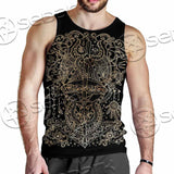 Gold Pentagram Symbol Wrapped By Snake SED-1137 Men Tank-tops