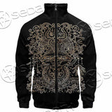 Gold Pentagram Symbol Wrapped By Snake SED-1137 Jacket