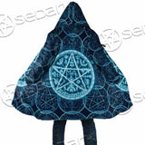 Fantasy Symbols And Pentagram On Blue SED-1138 Cloak