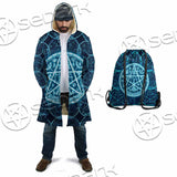 Fantasy Symbols And Pentagram On Blue SED-1138 Cloak