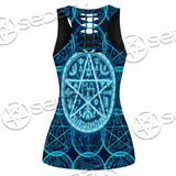 Fantasy Symbols And Pentagram On Blue SED-1138 Women Tank Top